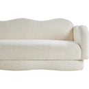Meridian Bloom Cream Teddy Fabric Sofa IMAGE 12