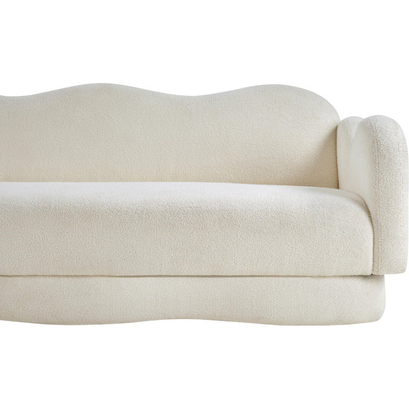 Meridian Bloom Cream Teddy Fabric Sofa IMAGE 12