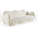 Meridian Bloom Cream Teddy Fabric Sofa IMAGE 16
