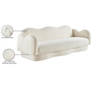 Meridian Bloom Cream Teddy Fabric Sofa IMAGE 17