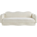 Meridian Bloom Cream Teddy Fabric Sofa IMAGE 3