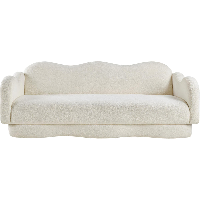 Meridian Bloom Cream Teddy Fabric Sofa IMAGE 3