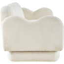 Meridian Bloom Cream Teddy Fabric Sofa IMAGE 4