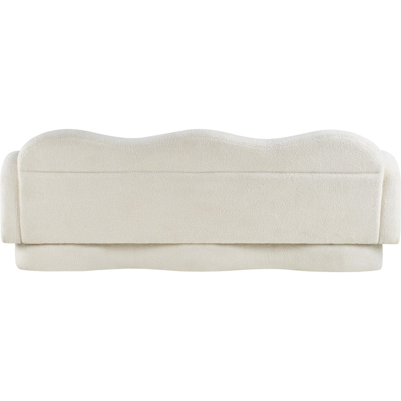 Meridian Bloom Cream Teddy Fabric Sofa IMAGE 5