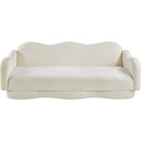 Meridian Bloom Cream Teddy Fabric Sofa IMAGE 6
