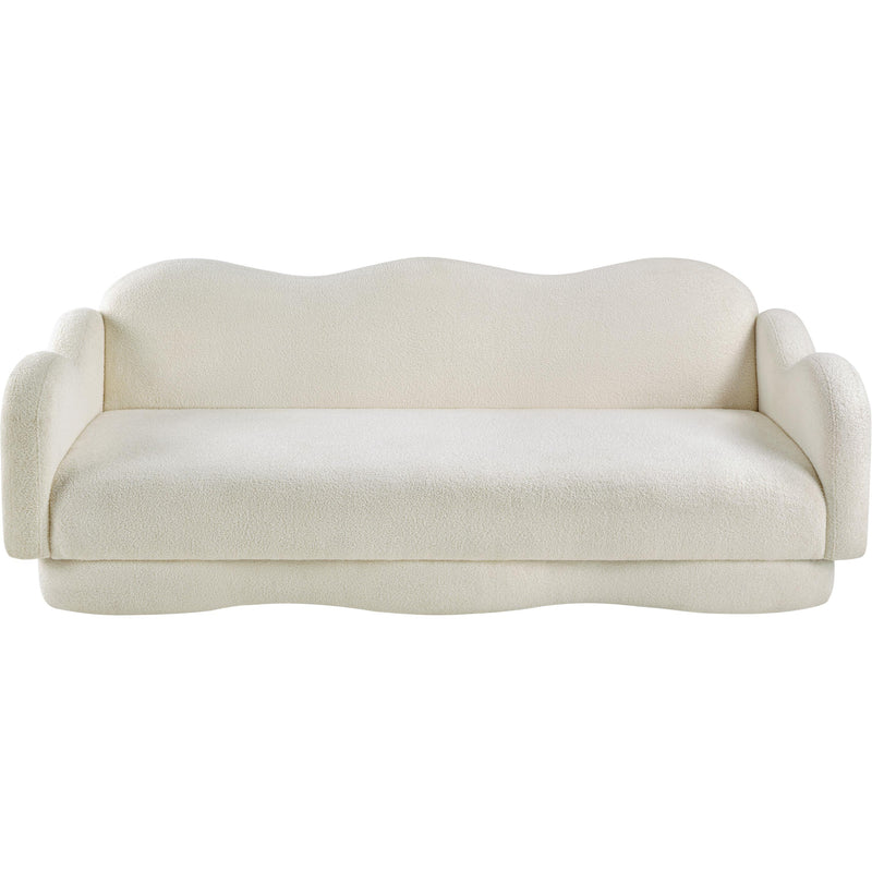 Meridian Bloom Cream Teddy Fabric Sofa IMAGE 6