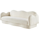 Meridian Bloom Cream Teddy Fabric Sofa IMAGE 7