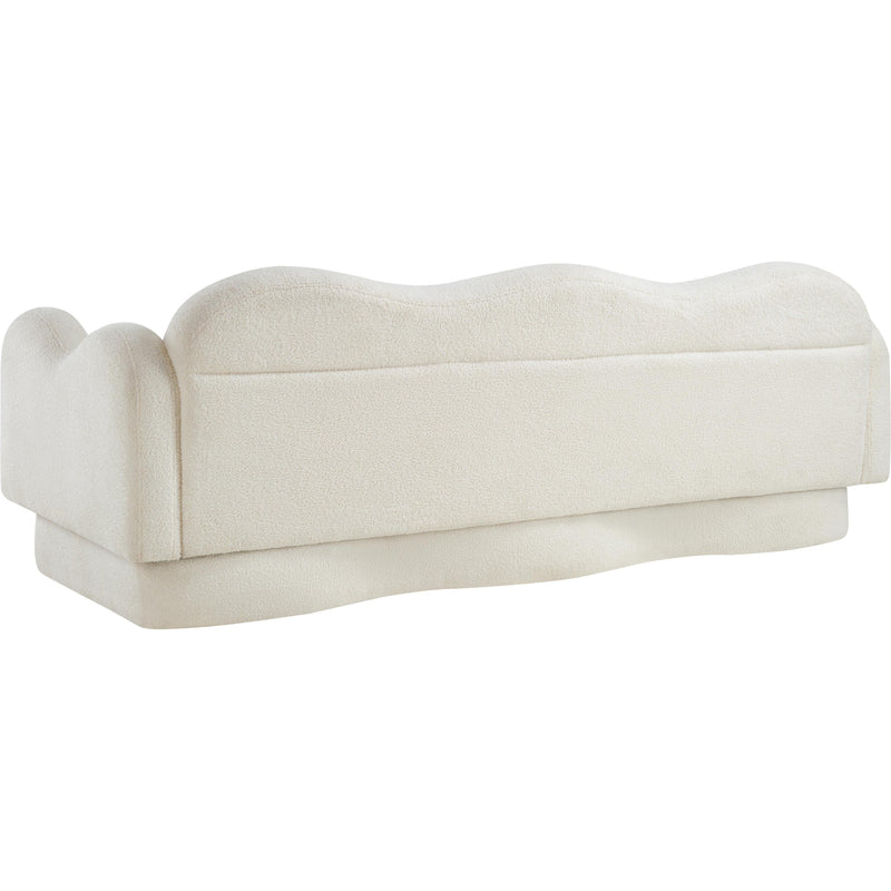 Meridian Bloom Cream Teddy Fabric Sofa IMAGE 8