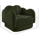 Meridian Bloom Green Teddy Fabric Chair IMAGE 12