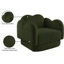 Meridian Bloom Green Teddy Fabric Chair IMAGE 13