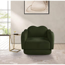 Meridian Bloom Green Teddy Fabric Chair IMAGE 2