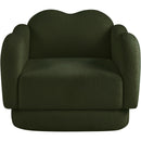 Meridian Bloom Green Teddy Fabric Chair IMAGE 3