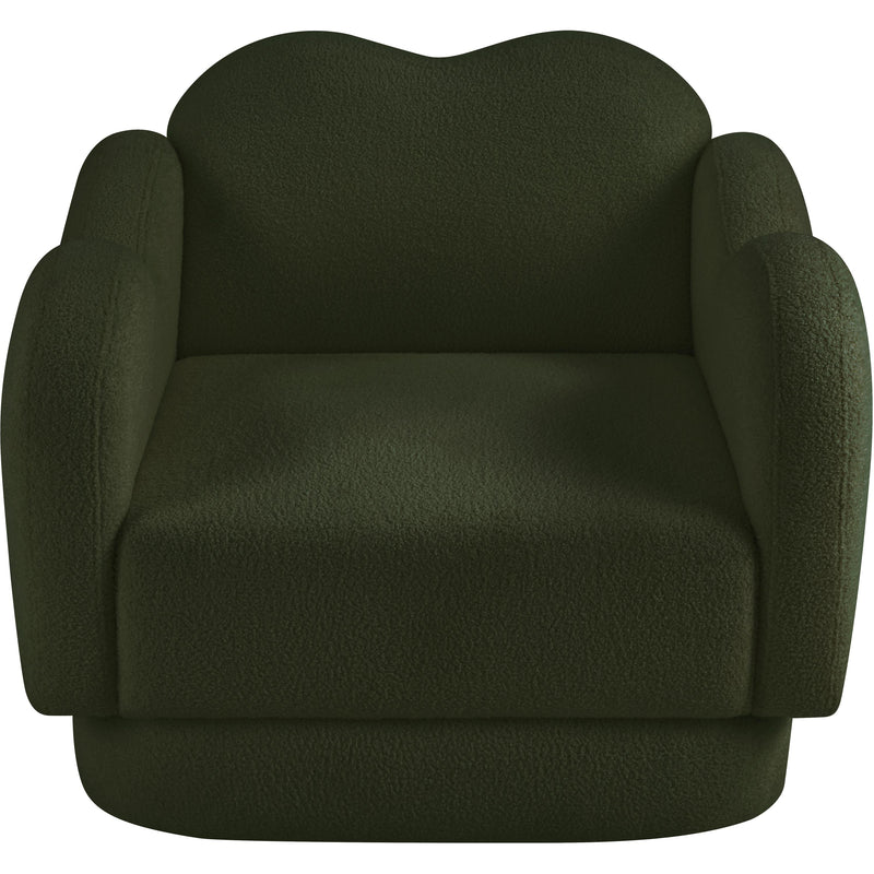Meridian Bloom Green Teddy Fabric Chair IMAGE 6