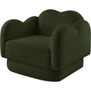 Meridian Bloom Green Teddy Fabric Chair IMAGE 7