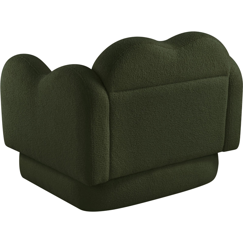 Meridian Bloom Green Teddy Fabric Chair IMAGE 8