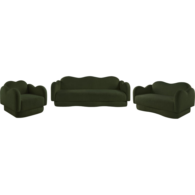 Meridian Bloom Green Teddy Fabric Chair IMAGE 9