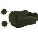 Meridian Bloom Green Teddy Fabric Loveseat IMAGE 15
