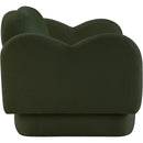 Meridian Bloom Green Teddy Fabric Loveseat IMAGE 4