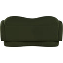 Meridian Bloom Green Teddy Fabric Loveseat IMAGE 5