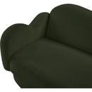 Meridian Bloom Green Teddy Fabric Loveseat IMAGE 9