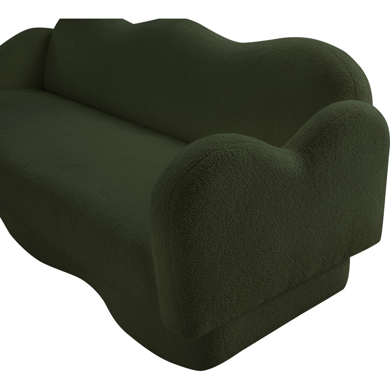 Meridian Bloom Green Teddy Fabric Sofa IMAGE 10