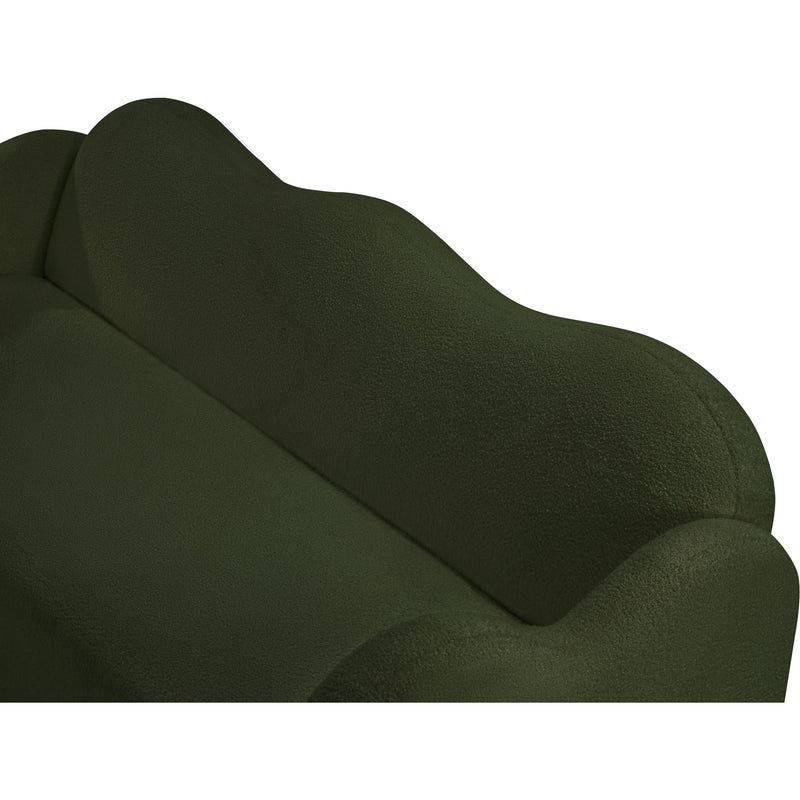Meridian Bloom Green Teddy Fabric Sofa IMAGE 11