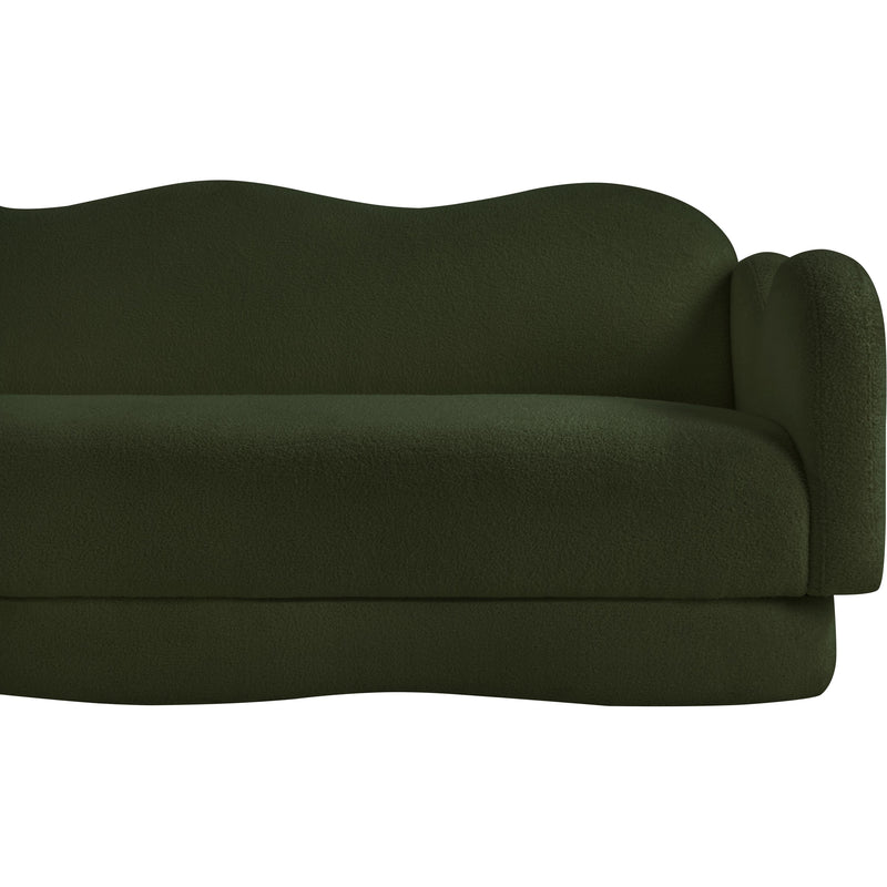 Meridian Bloom Green Teddy Fabric Sofa IMAGE 12