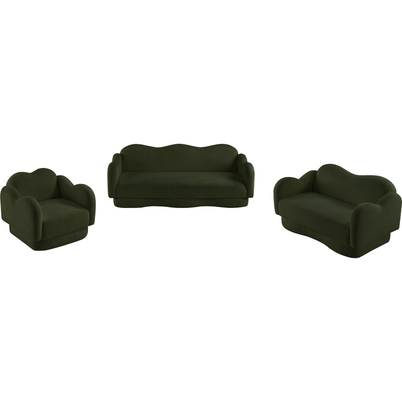 Meridian Bloom Green Teddy Fabric Sofa IMAGE 14