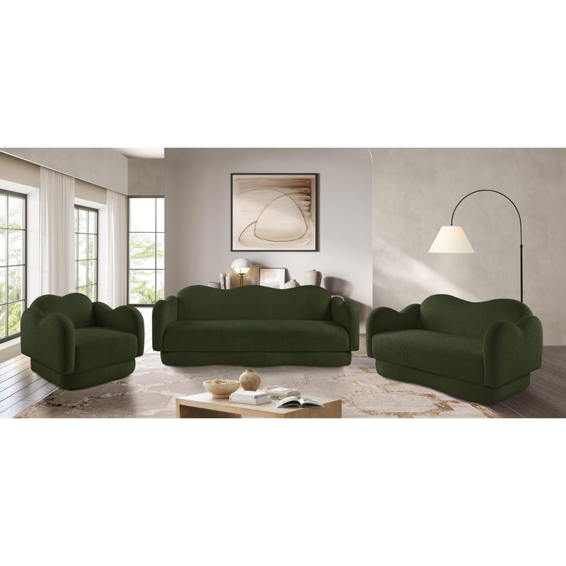 Meridian Bloom Green Teddy Fabric Sofa IMAGE 18
