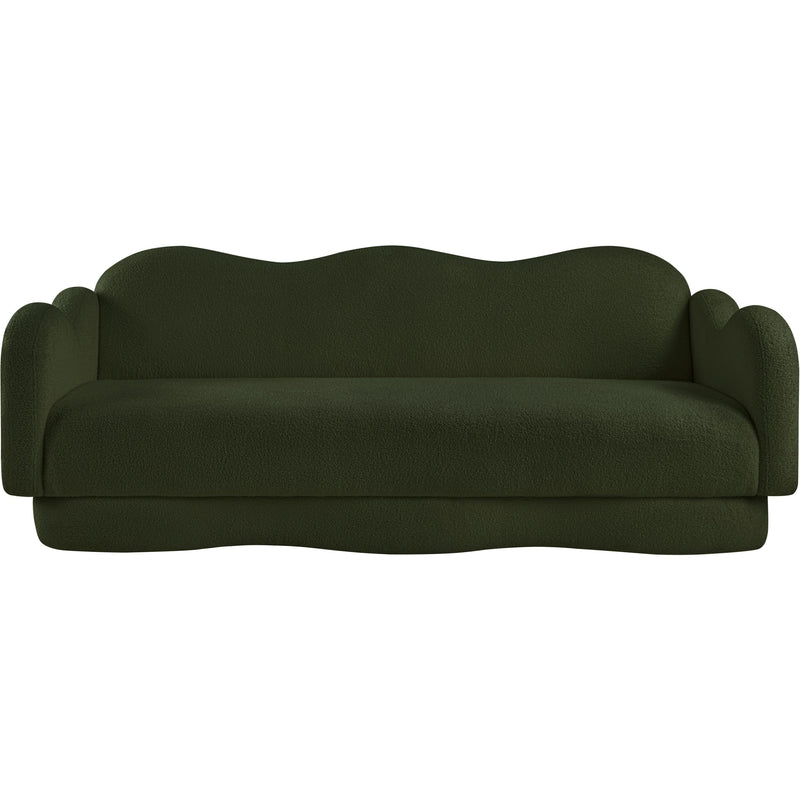 Meridian Bloom Green Teddy Fabric Sofa IMAGE 3