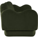 Meridian Bloom Green Teddy Fabric Sofa IMAGE 4
