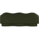 Meridian Bloom Green Teddy Fabric Sofa IMAGE 5