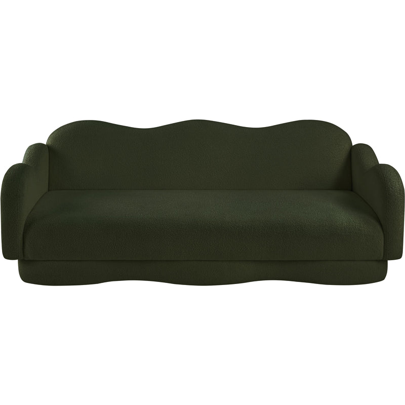 Meridian Bloom Green Teddy Fabric Sofa IMAGE 6