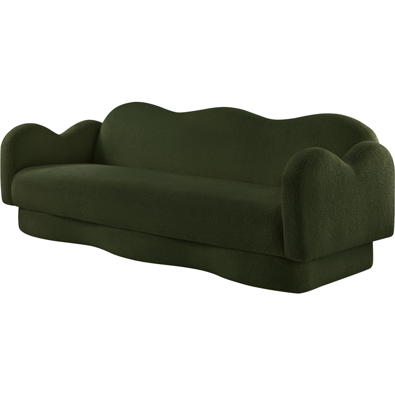 Meridian Bloom Green Teddy Fabric Sofa IMAGE 7
