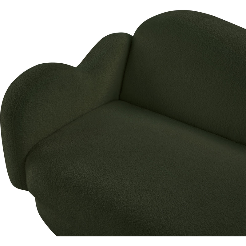 Meridian Bloom Green Teddy Fabric Sofa IMAGE 9