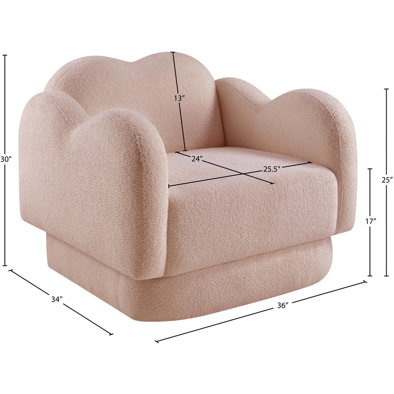 Meridian Bloom Pink Teddy Fabric Chair IMAGE 12