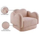 Meridian Bloom Pink Teddy Fabric Chair IMAGE 13