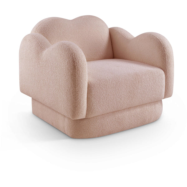 Meridian Bloom Pink Teddy Fabric Chair IMAGE 1