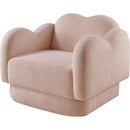 Meridian Bloom Pink Teddy Fabric Chair IMAGE 7