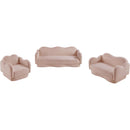 Meridian Bloom Pink Teddy Fabric Loveseat IMAGE 12