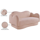 Meridian Bloom Pink Teddy Fabric Loveseat IMAGE 15