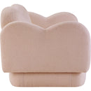 Meridian Bloom Pink Teddy Fabric Loveseat IMAGE 4