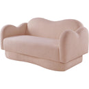 Meridian Bloom Pink Teddy Fabric Loveseat IMAGE 7