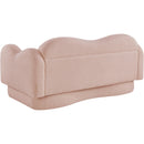 Meridian Bloom Pink Teddy Fabric Loveseat IMAGE 8
