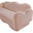 Meridian Bloom Pink Teddy Fabric Sofa IMAGE 10