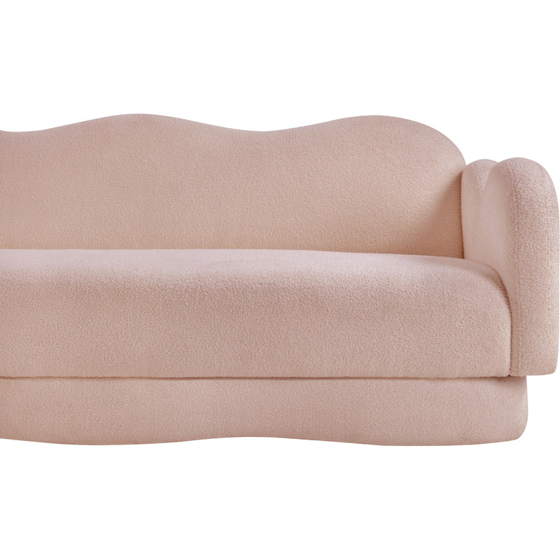 Meridian Bloom Pink Teddy Fabric Sofa IMAGE 12