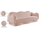Meridian Bloom Pink Teddy Fabric Sofa IMAGE 17