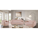 Meridian Bloom Pink Teddy Fabric Sofa IMAGE 18