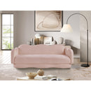 Meridian Bloom Pink Teddy Fabric Sofa IMAGE 2