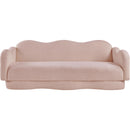 Meridian Bloom Pink Teddy Fabric Sofa IMAGE 3
